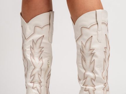 Ainsley cowboy boots white