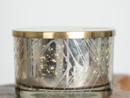 Capri Blue blue jean scented candle bowl 15oz gold