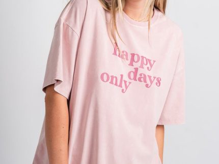 Happy days only short sleeve sweatshirt blush
