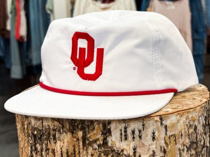 OU Interlock logo rope hat white/red