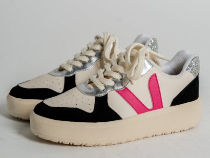 Ivy two tone sneakers fuchsia/black
