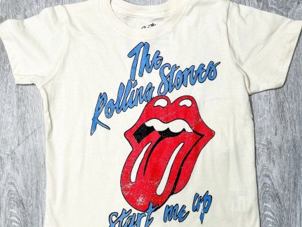 Kids Rolling Stones start me up t-shirt off white