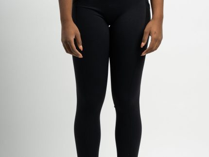 Lycra blend activewear leggings black