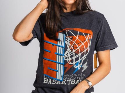 OKC basketball hoop retro unisex t-shirt vintage black