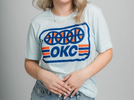 OKC basketball lines unisex t-shirt