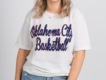 OKC basketball script unisex t-shirt natural