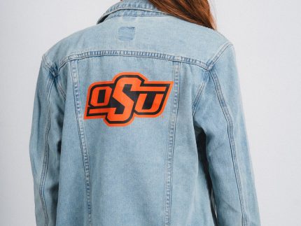 Oklahoma State denim jacket light denim