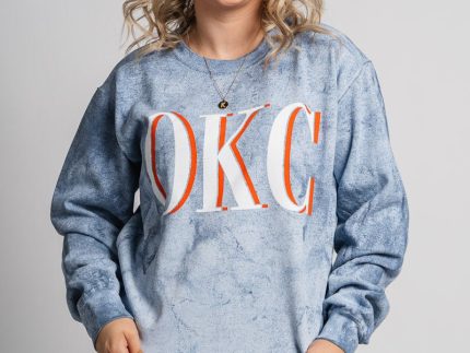 OKC vogue tie dye sweatshirt ocean