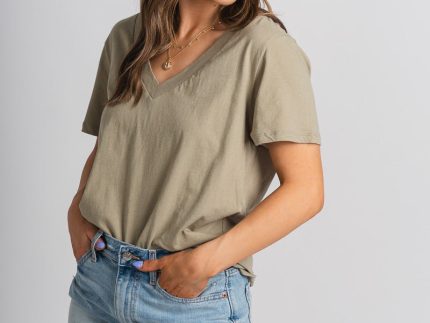 Z Supply girlfriend v-neck tee meadow