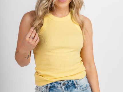 Z Supply Lilly ribbed tank top pineapple