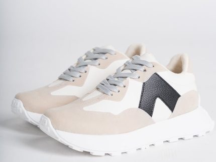 Smith low top sneaker white/taupe