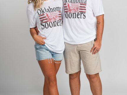 OU Sooners schooner lines unisex t-shirt white