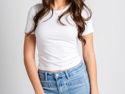 Z Supply second skin crew top white
