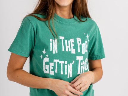 In the pub getting tipsy comfort color t-shirt green